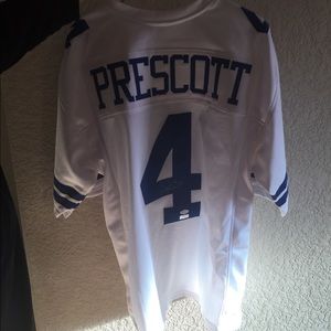 Cowboys Dak Prescott Authentic Signed White Jersey